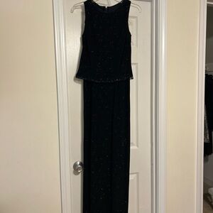 Betsy & Adam Black Sleeveless Dress